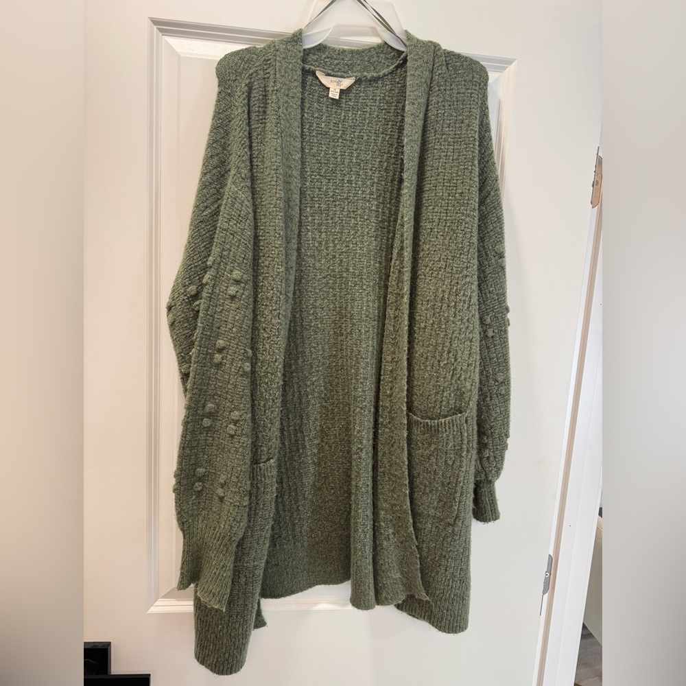 Terra & Sky Olive Green Cardigan